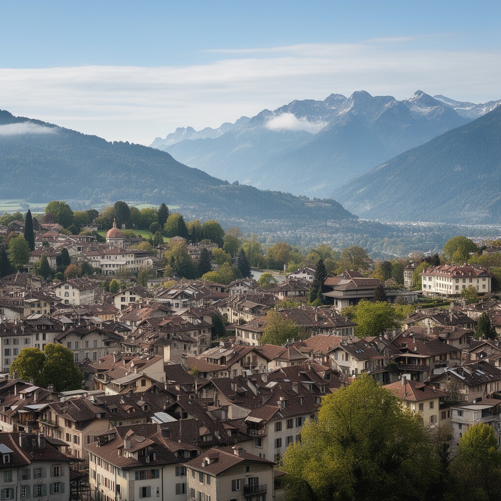AI-generated illustration of Chêne-Bourg