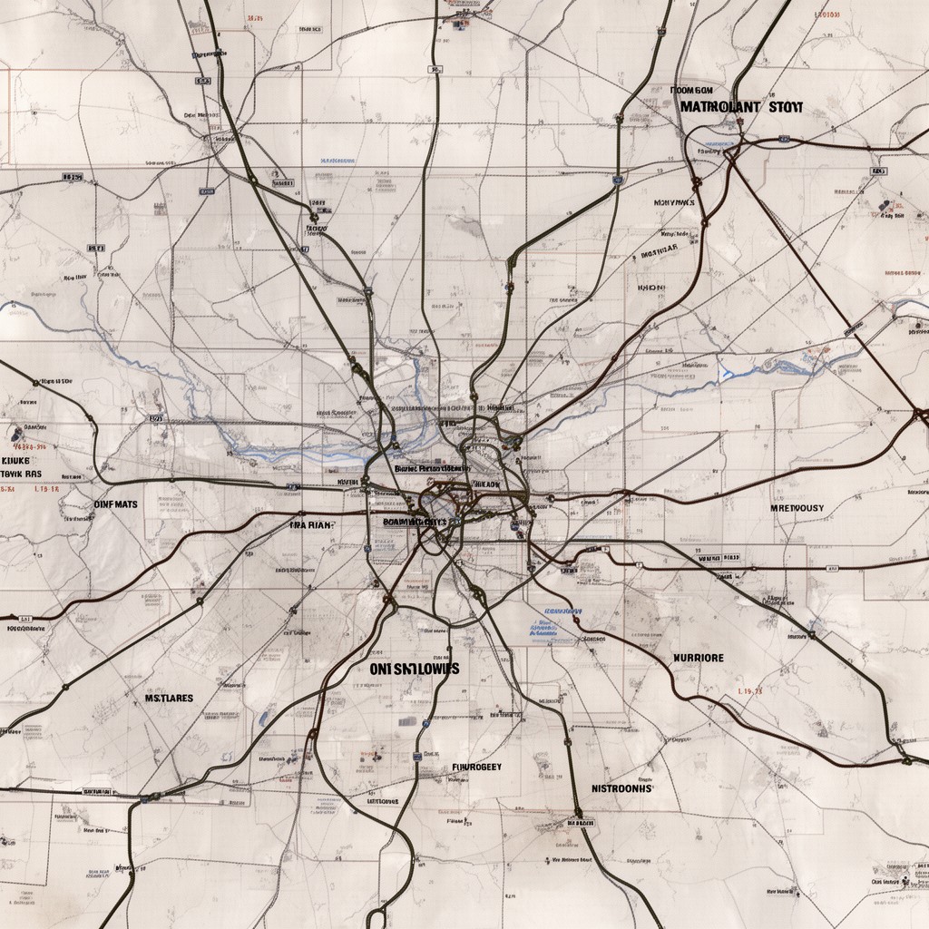 AI-generated illustration of St. Louis metropolitan area