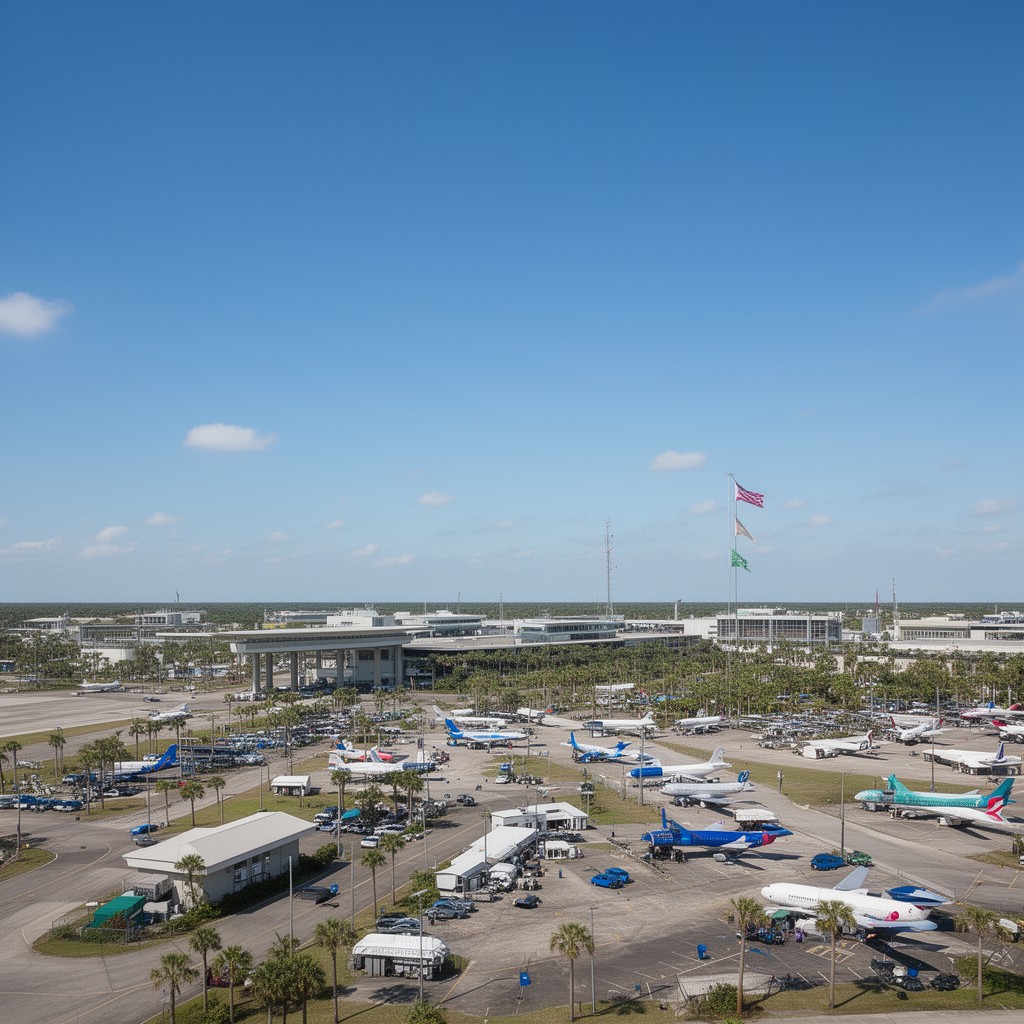 AI-generated illustration of Northwest Florida Regional Airport