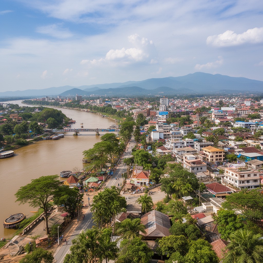 AI-generated illustration of Vientiane