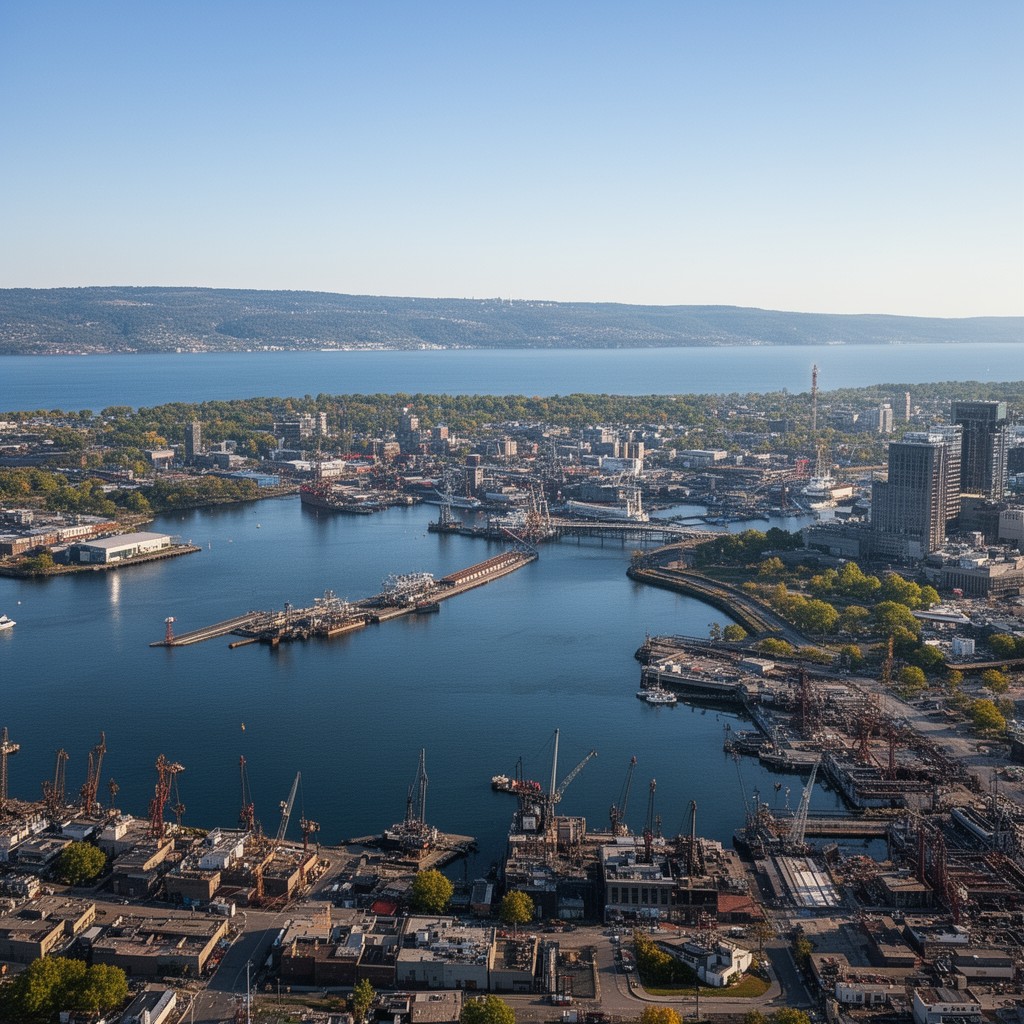 AI-generated illustration of Hamilton Harbour