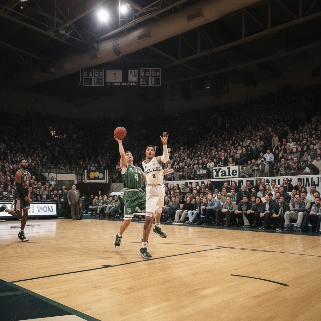 AI-generated illustration of Yale Bulldogs men’s basketball