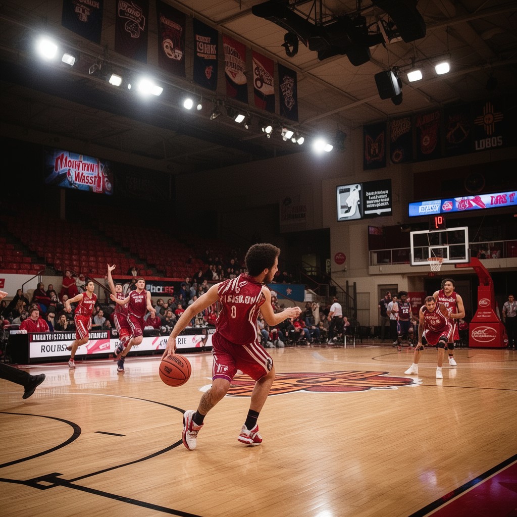 AI-generated illustration of New Mexico Lobos men’s basketball