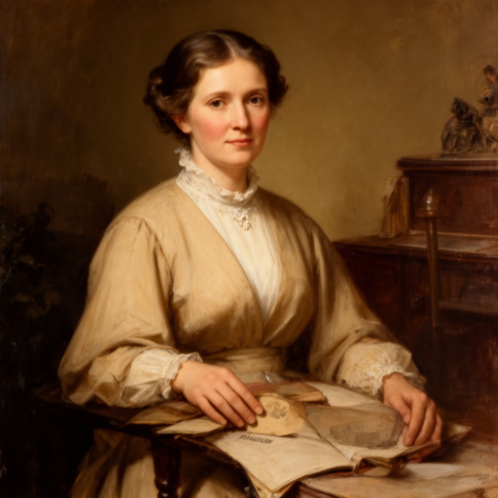 AI-generated illustration of Mrs. Scudder