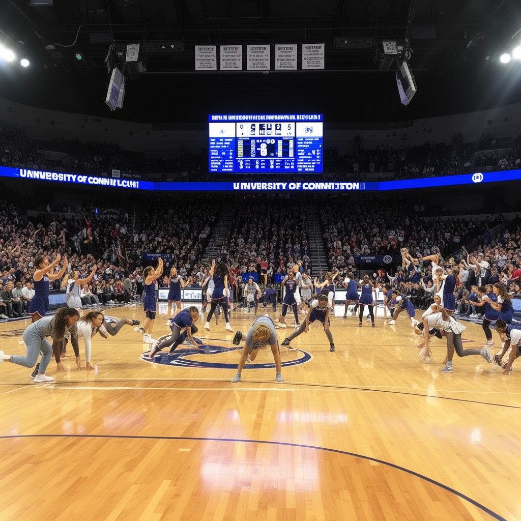 AI-generated illustration of University of Connecticut women’s basketball