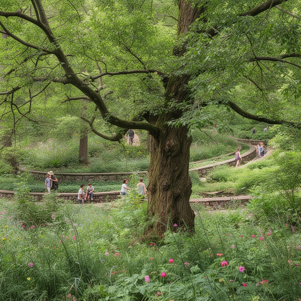 AI-generated illustration of Cornell Plantations
