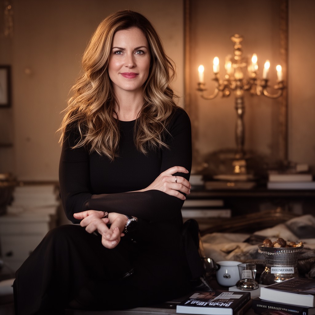 AI-generated illustration of E. L. James