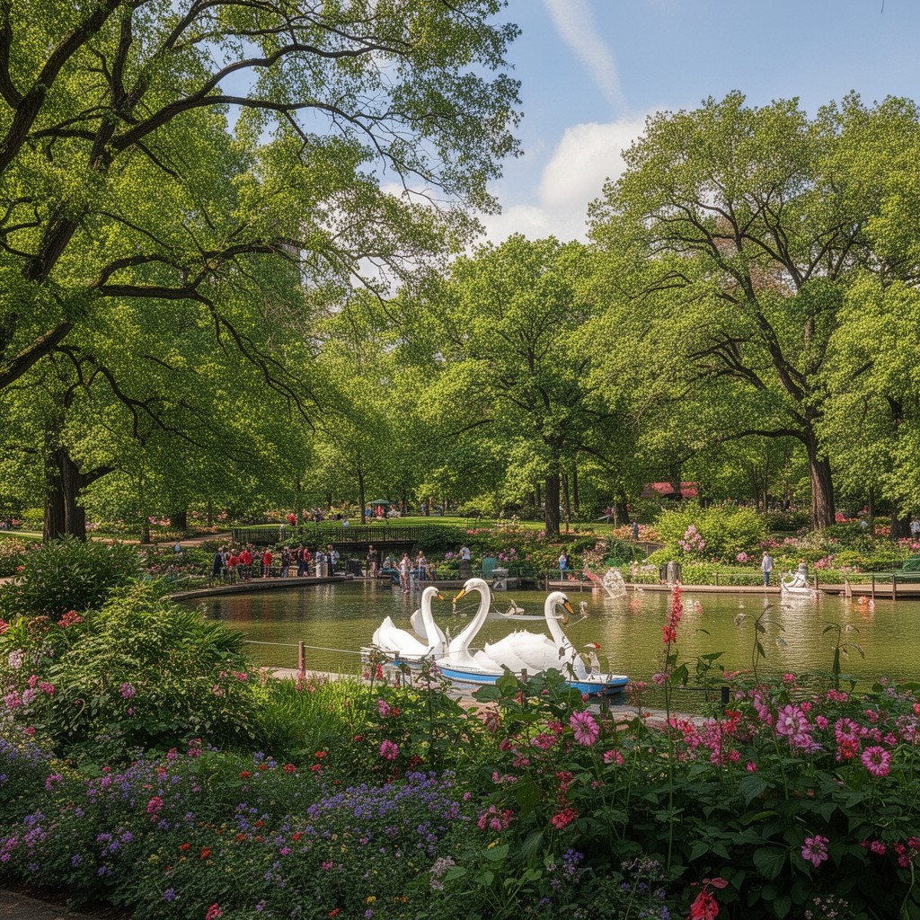 AI-generated illustration of Public Garden