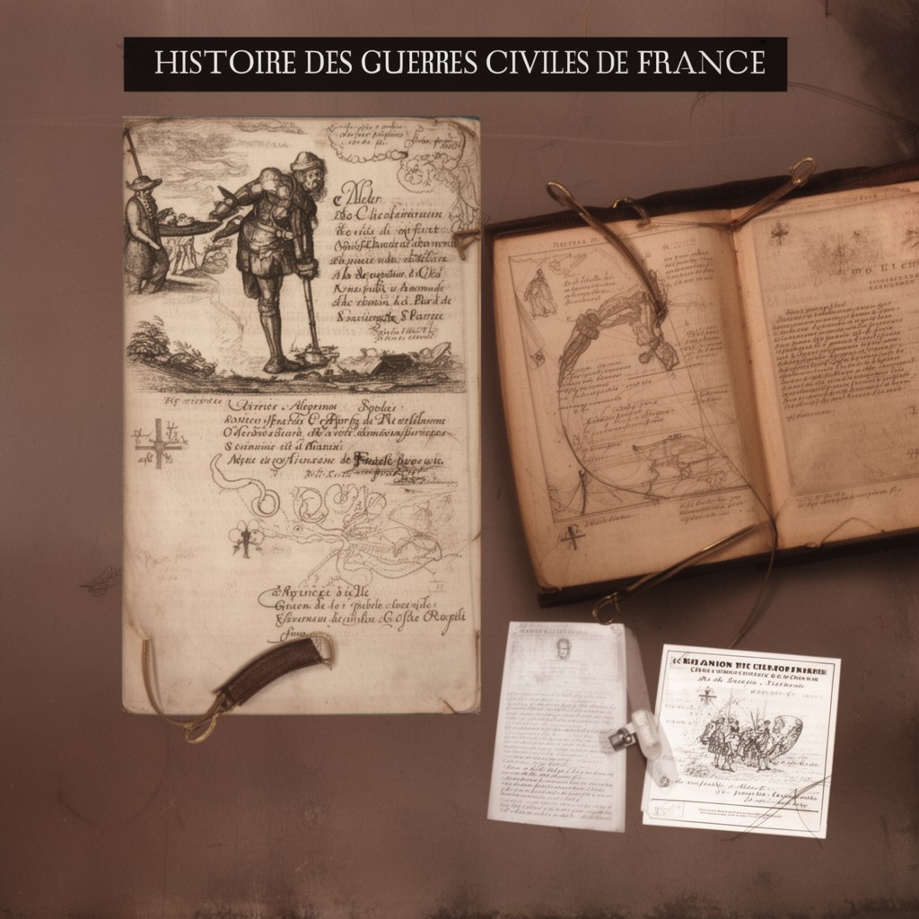 AI-generated illustration of Histoire des guerres civiles de France