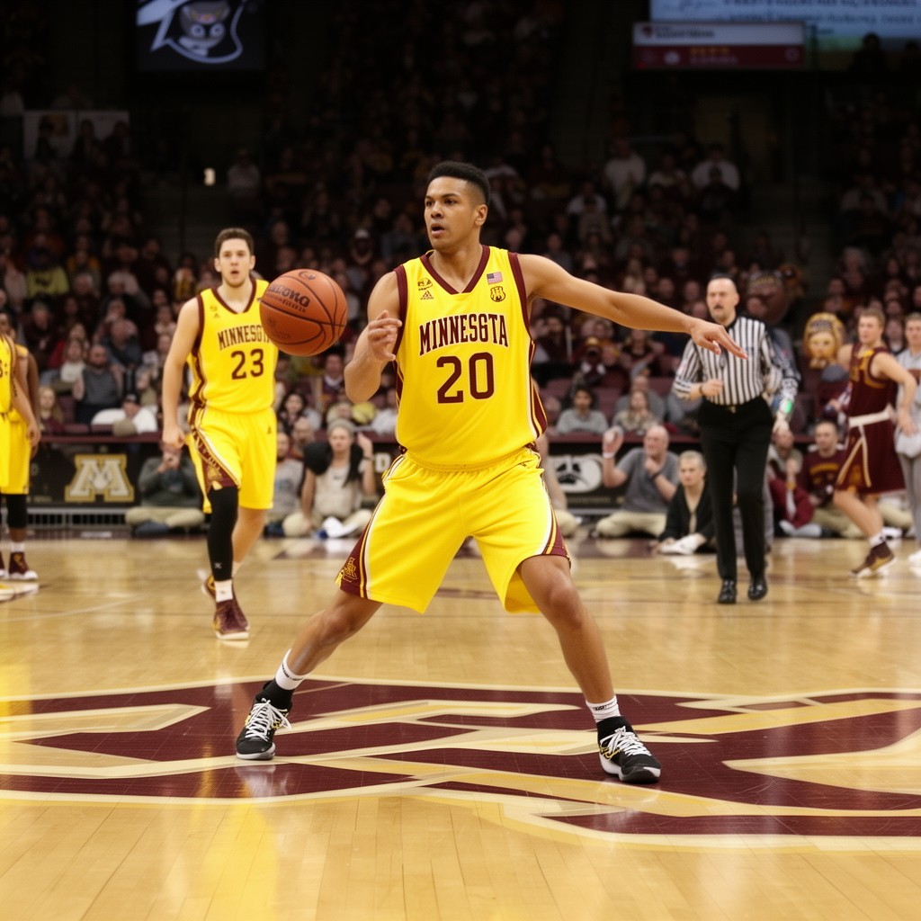 AI-generated illustration of Minnesota Golden Gophers men's basketball