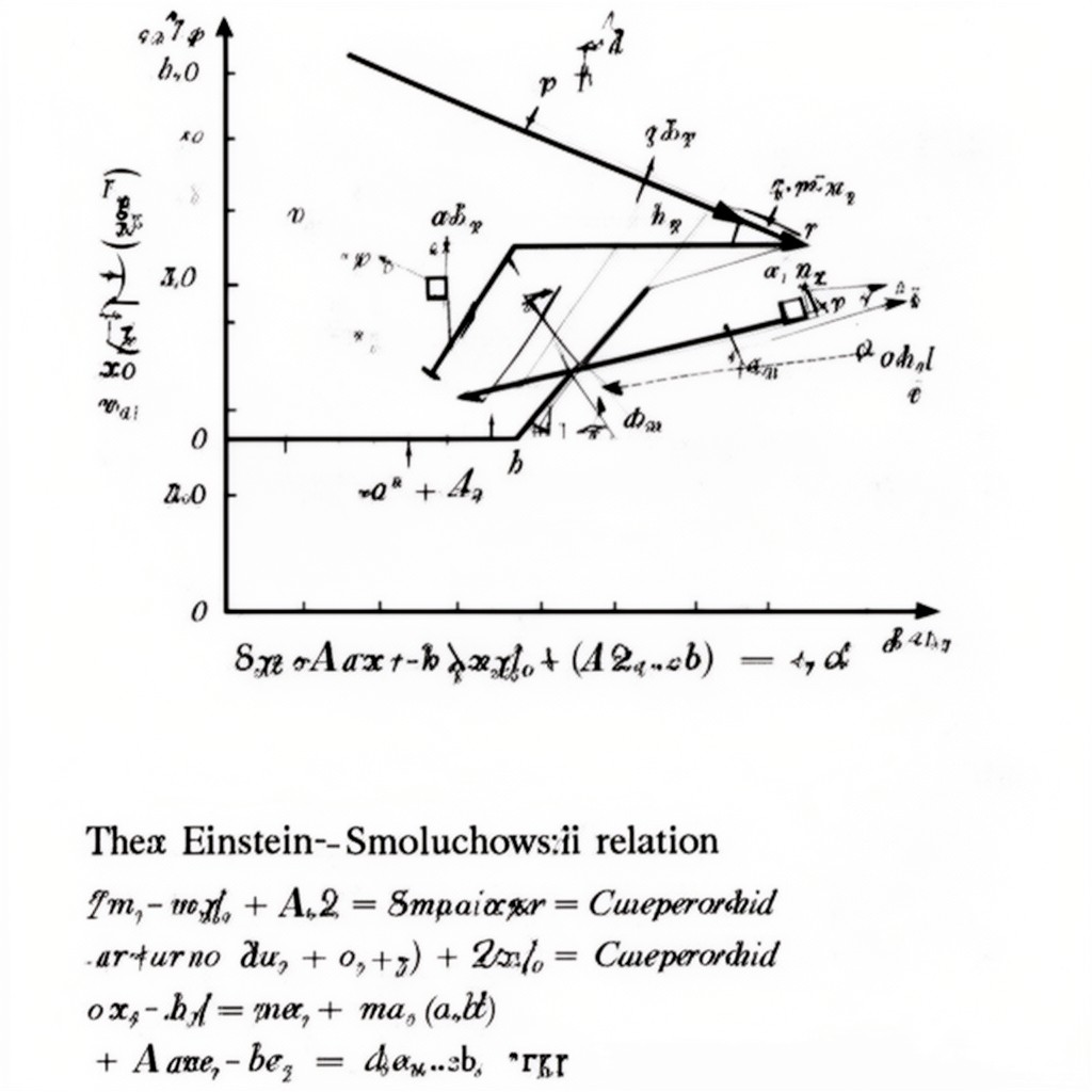 AI-generated illustration of Einstein–Smoluchowski relation