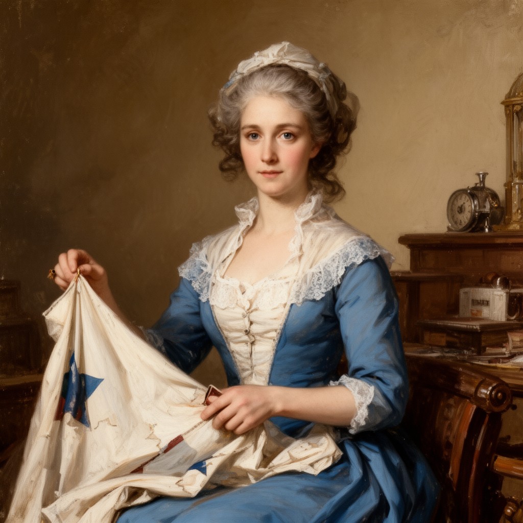 AI-generated illustration of Betsy Ross