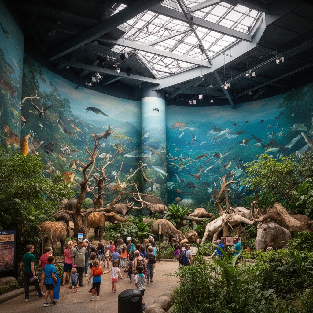 AI-generated illustration of Omaha’s Henry Doorly Zoo and Aquarium