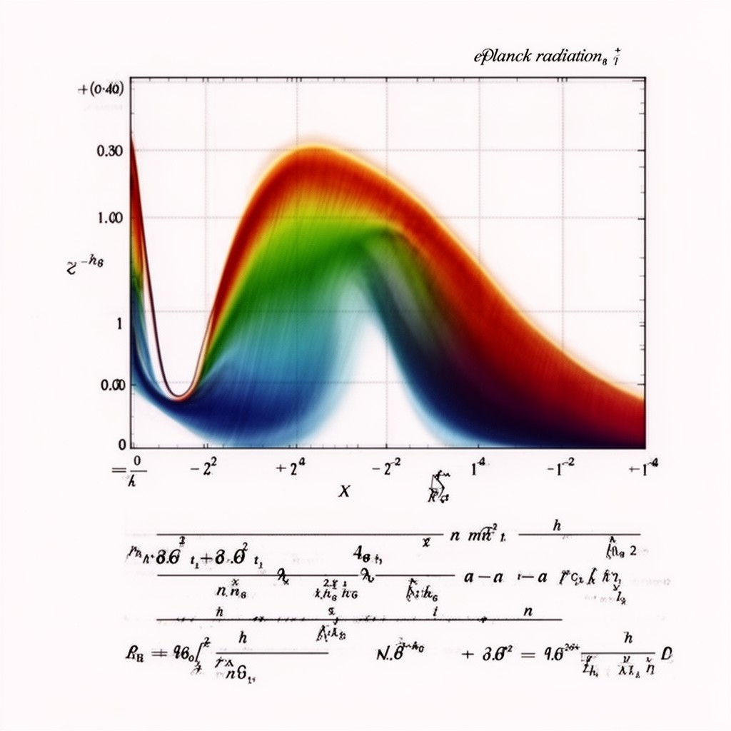 AI-generated illustration of Planck radiation law