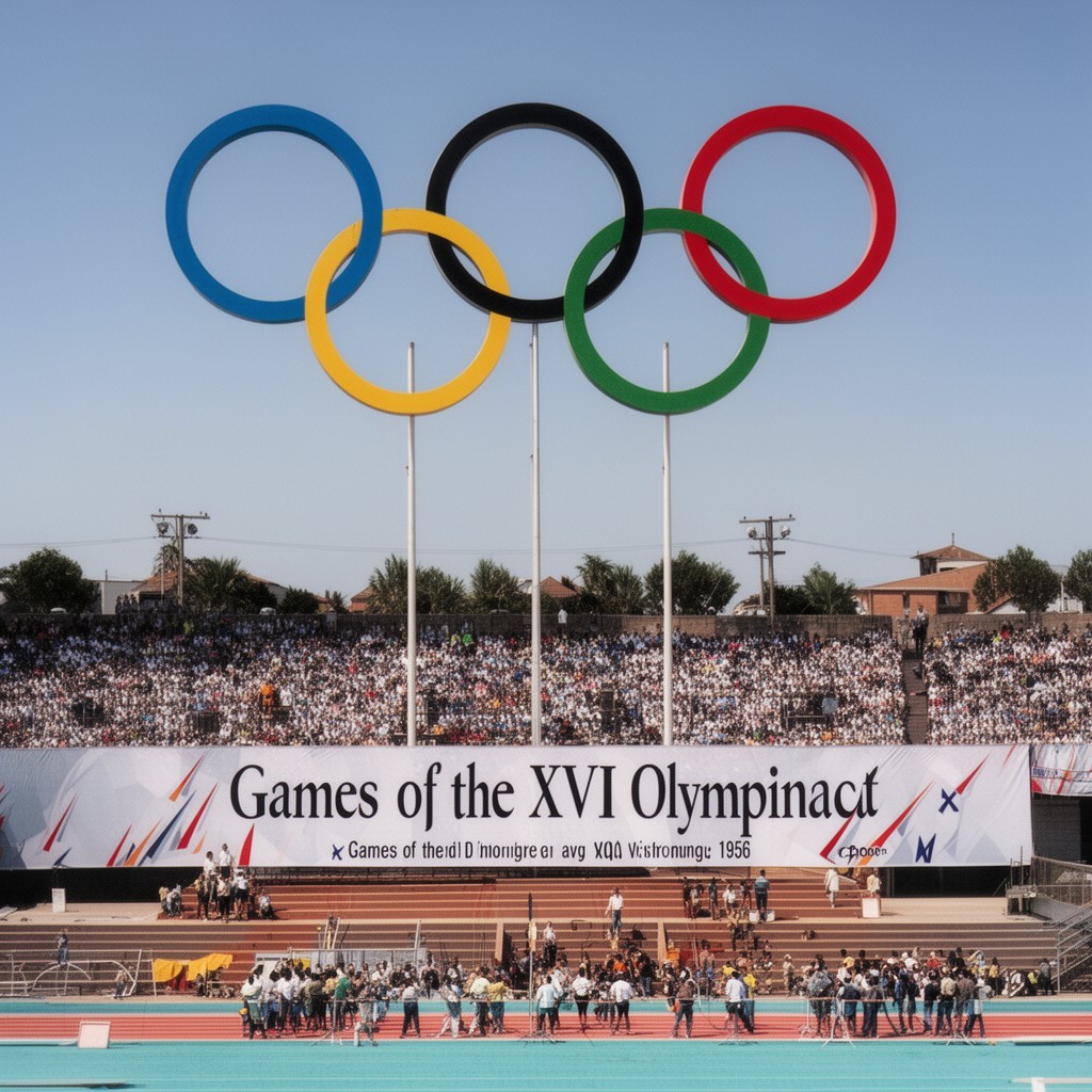 AI-generated illustration of Games of the XVI Olympiad