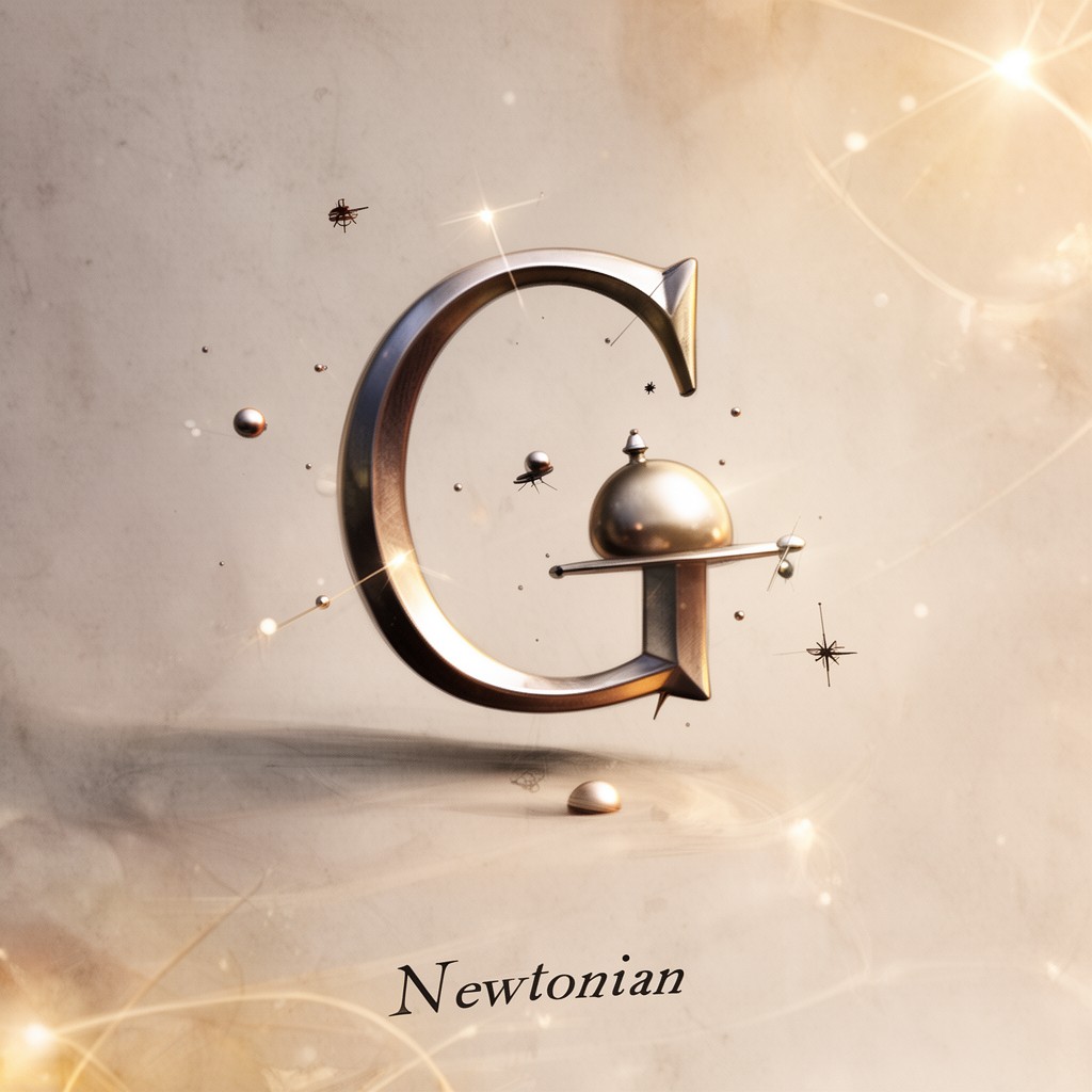 AI-generated illustration of Newtonian gravitational constant G