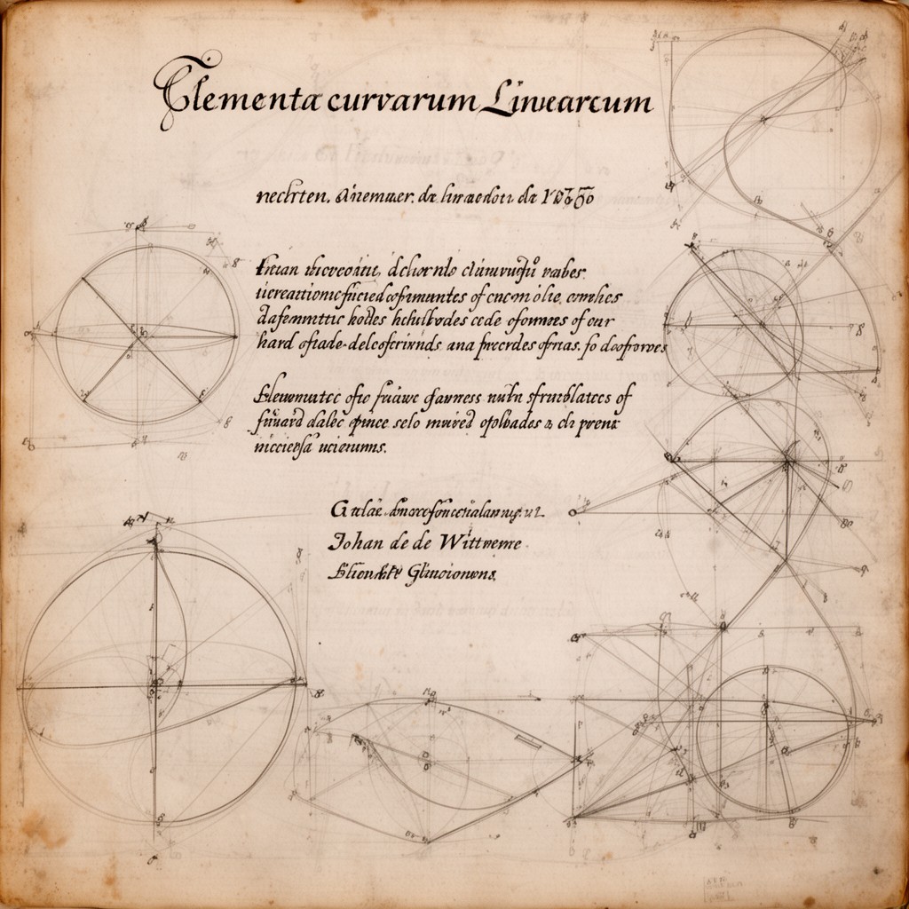 AI-generated illustration of Elementa curvarum linearum