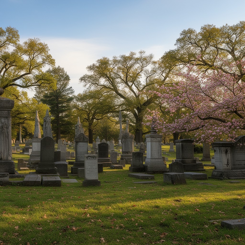 AI-generated illustration of Hollywood Cemetery, Richmond, Virginia
