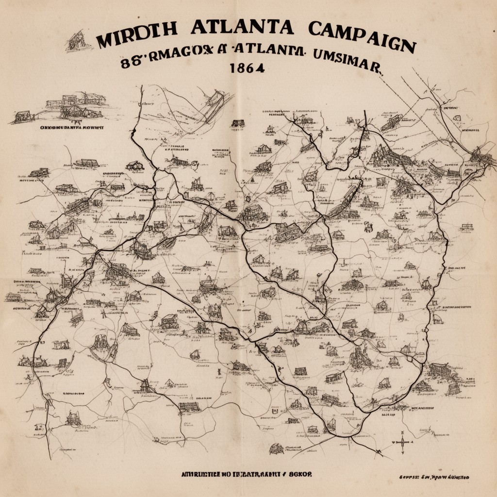 AI-generated illustration of Atlanta Campaign