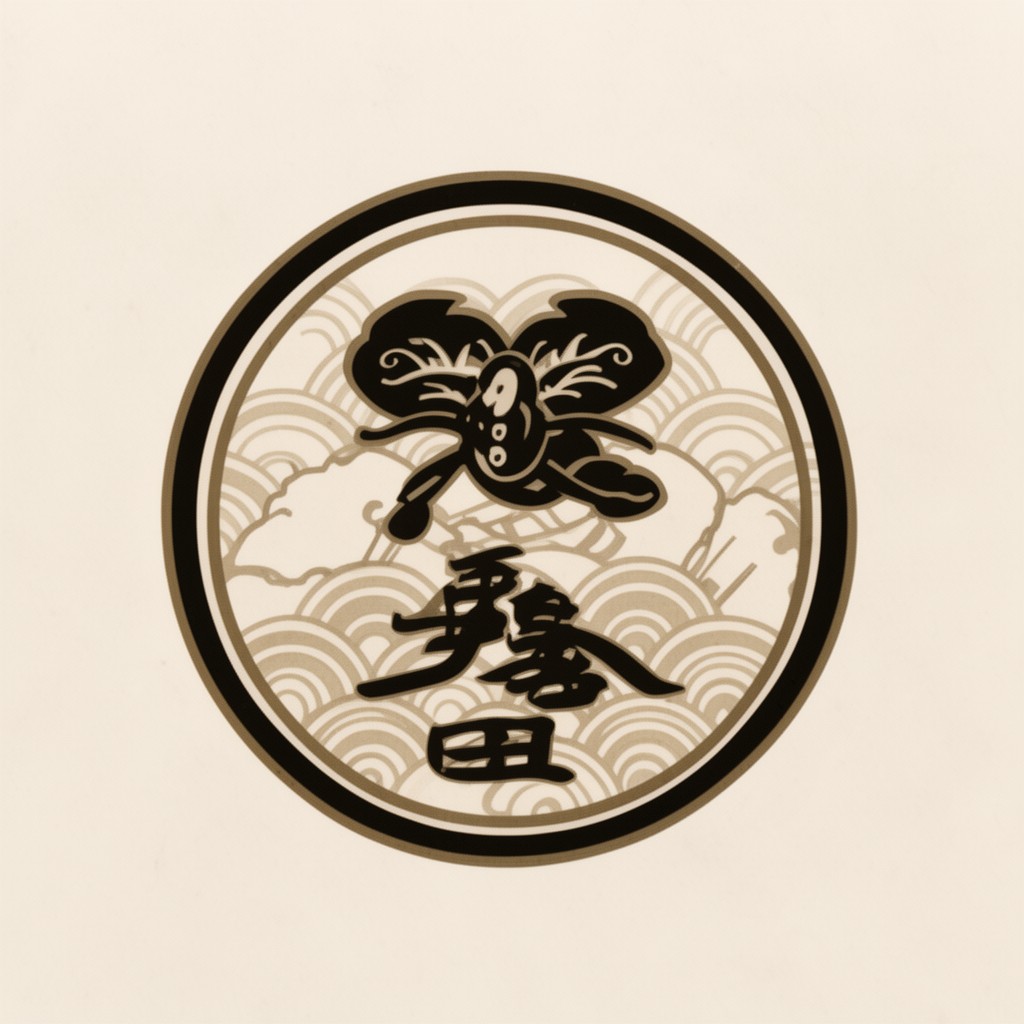 AI-generated illustration of mon (Japanese crest)