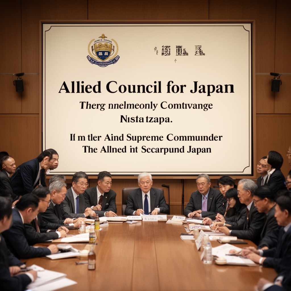 AI-generated illustration of Allied Council for Japan