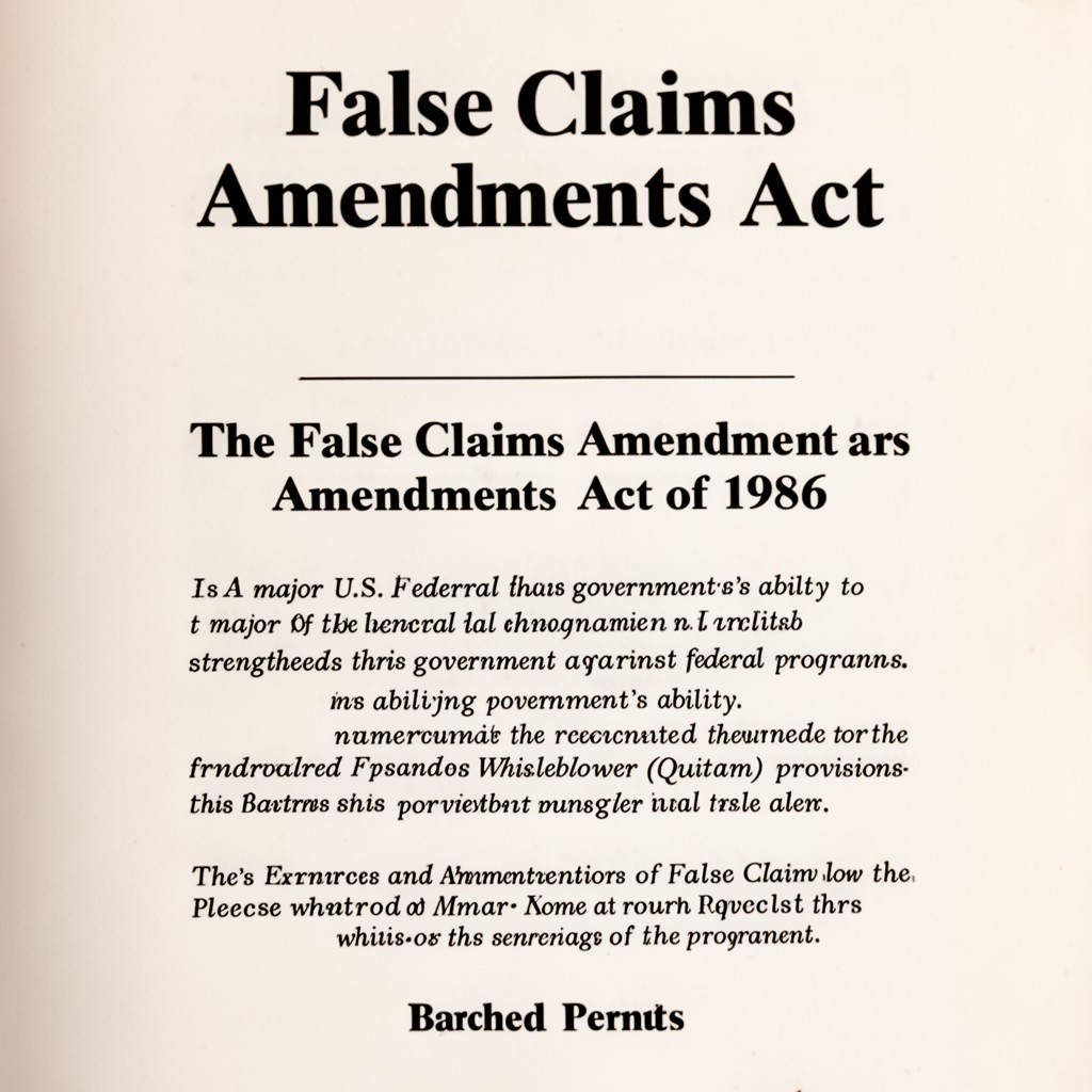 AI-generated illustration of False Claims Amendments Act of 1986