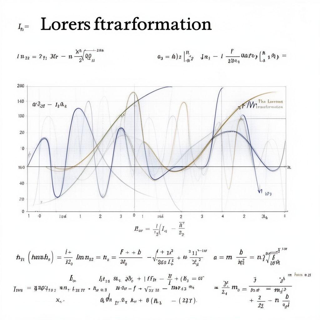 AI-generated illustration of Lorentz transformation