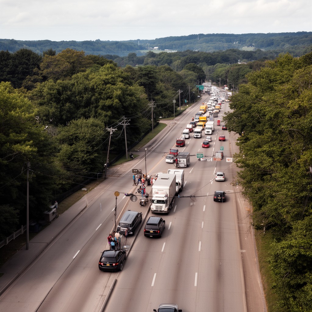 AI-generated illustration of New Jersey Route 518