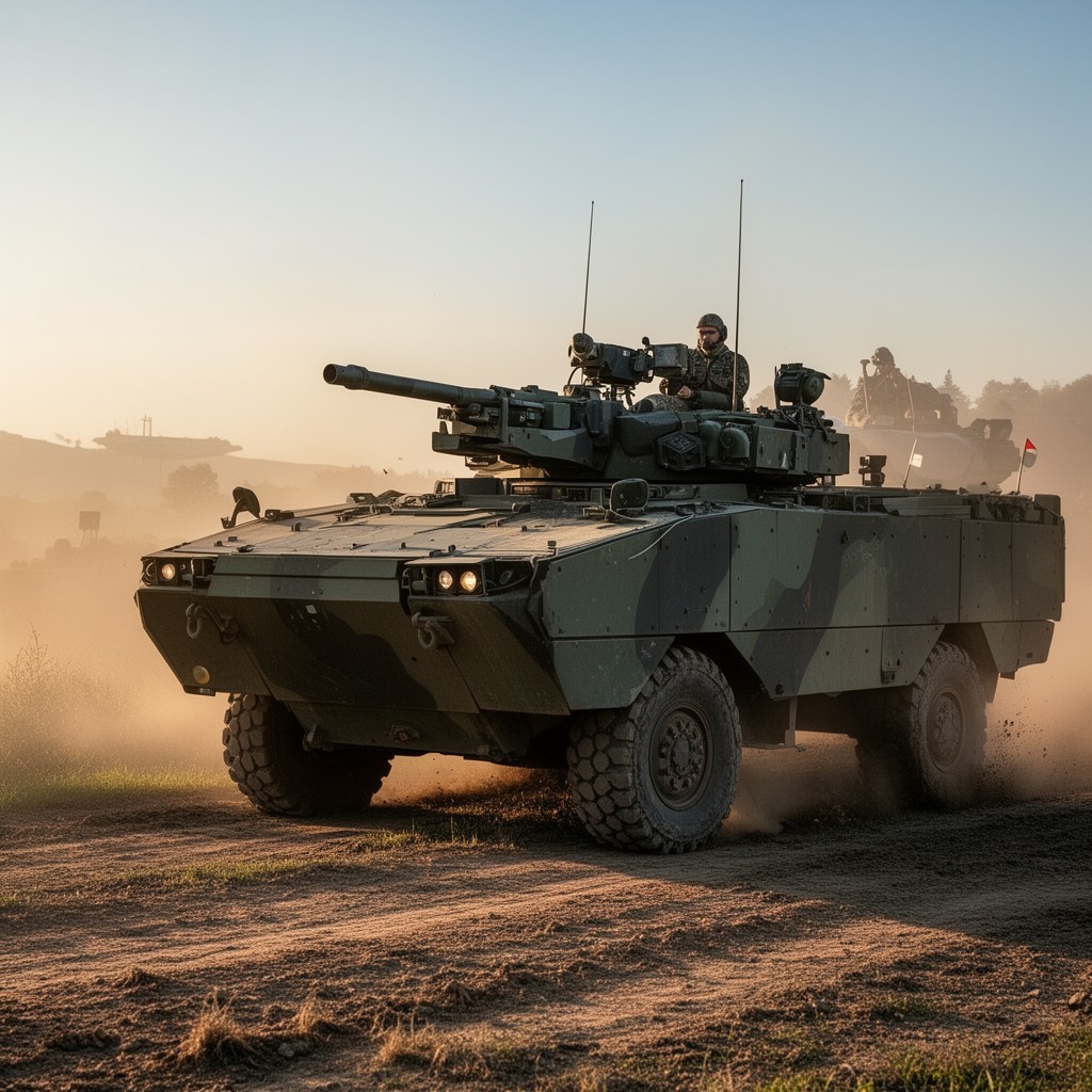 AI-generated illustration of VBCI infantry fighting vehicle