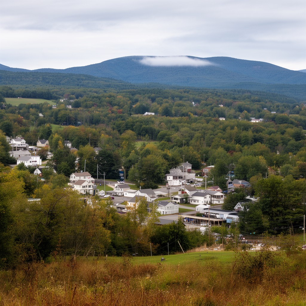 AI-generated illustration of Brownfield, Maine