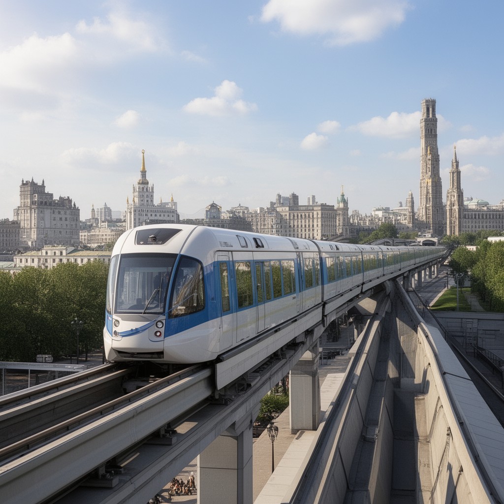 AI-generated illustration of Moscow Monorail