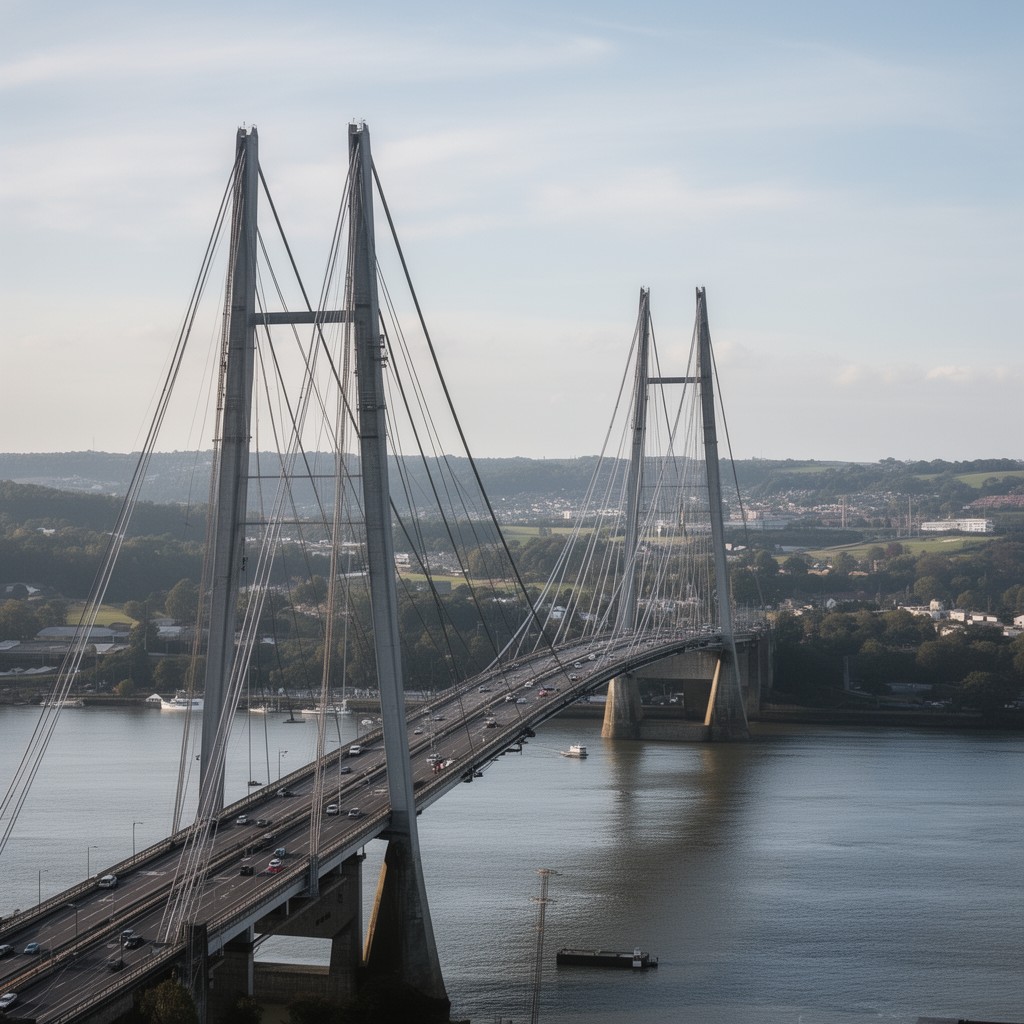 AI-generated illustration of Severn Bridge