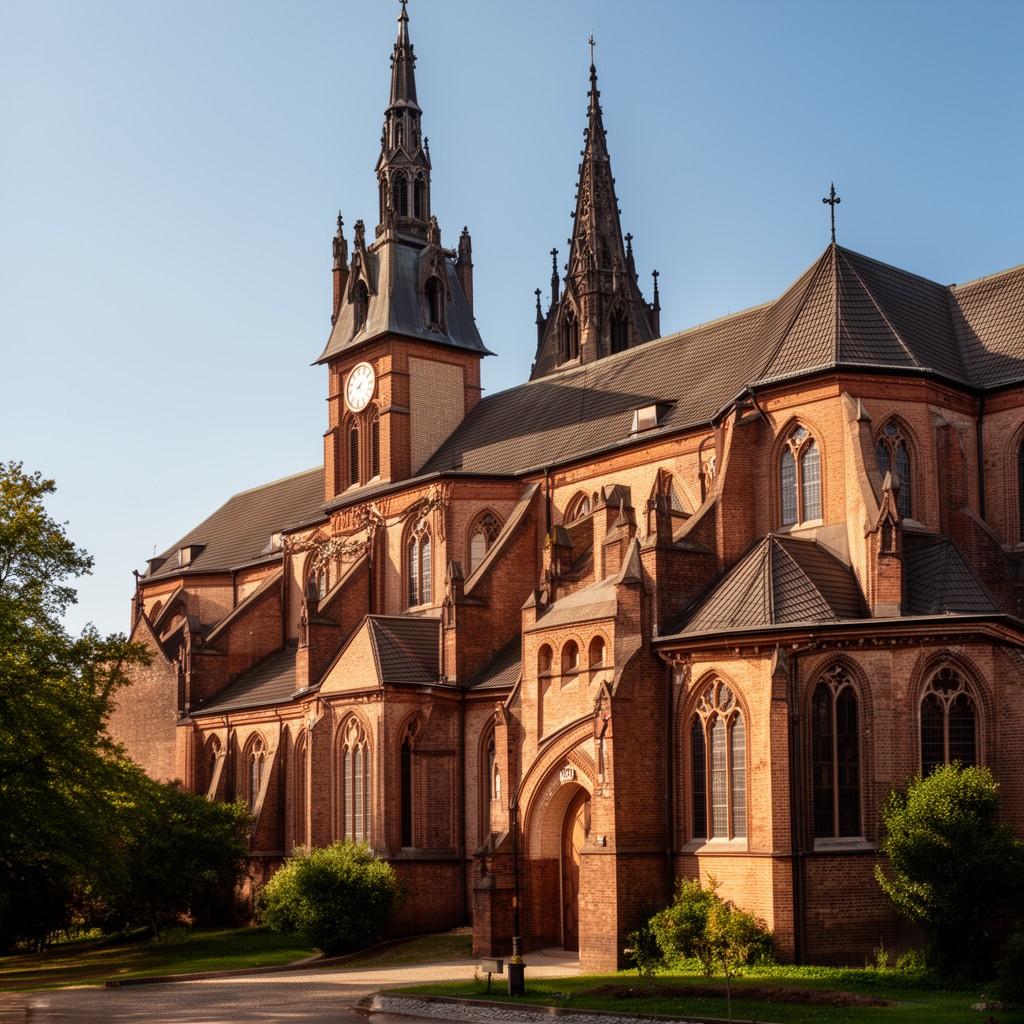 AI-generated illustration of Evangelical Lutheran Church in Oldenburg