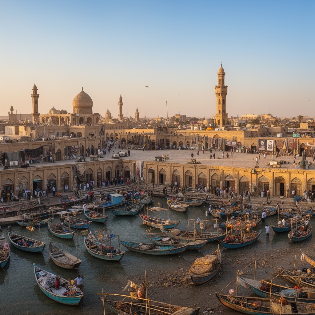 AI-generated illustration of Basra