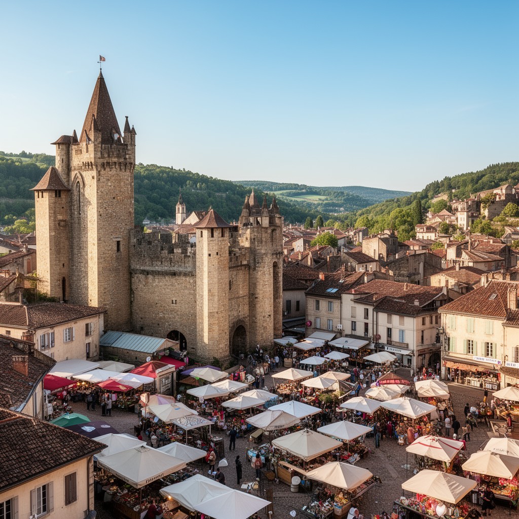 AI-generated illustration of Brive-la-Gaillarde