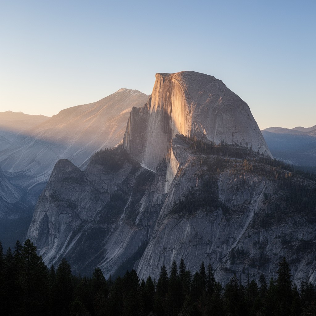 AI-generated illustration of Half Dome
