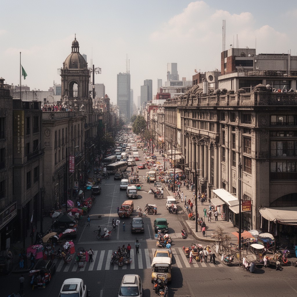 AI-generated illustration of Cuauhtémoc borough
