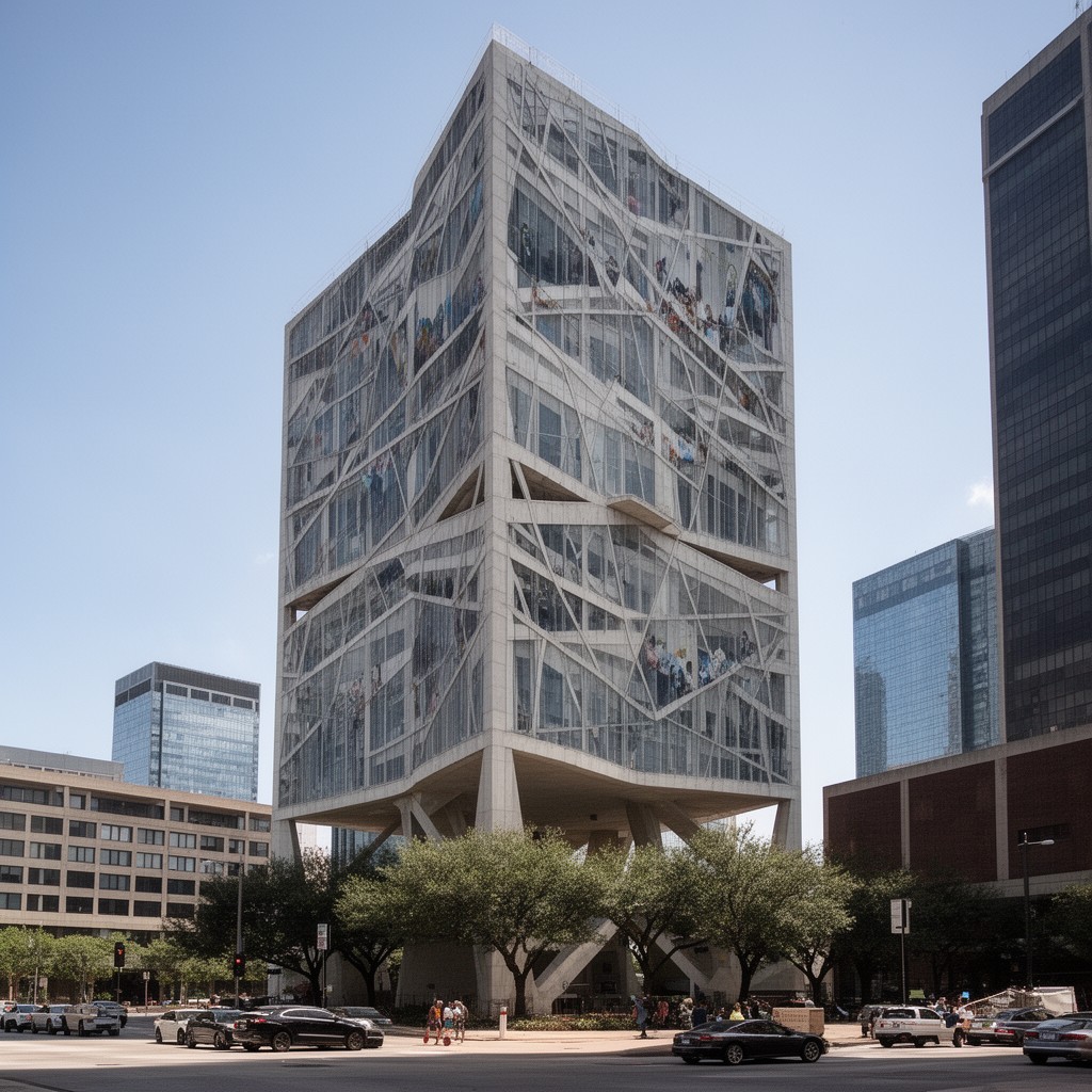 AI-generated illustration of Dallas City Hall