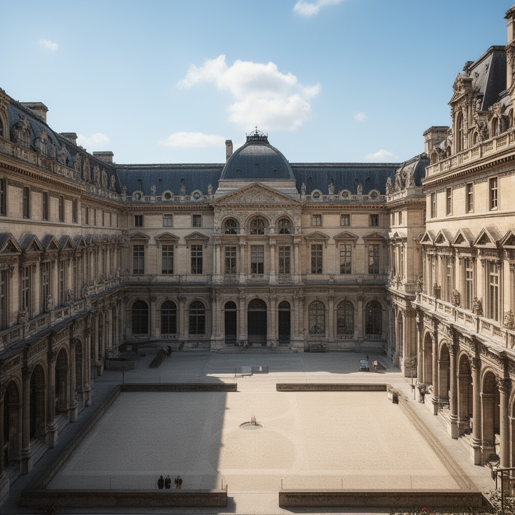 AI-generated illustration of Cour Carrée