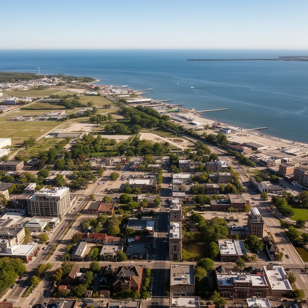 AI-generated illustration of Bay County, Michigan
