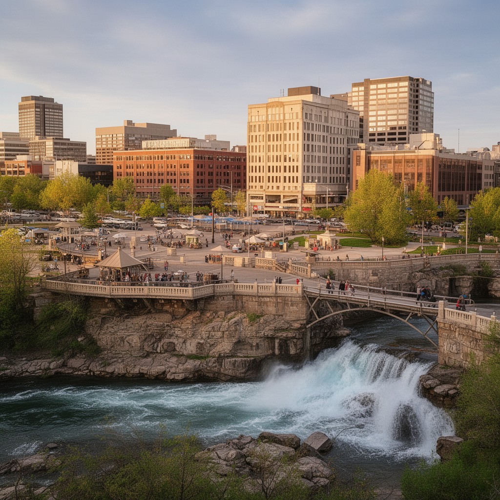 AI-generated illustration of Sioux Falls, South Dakota