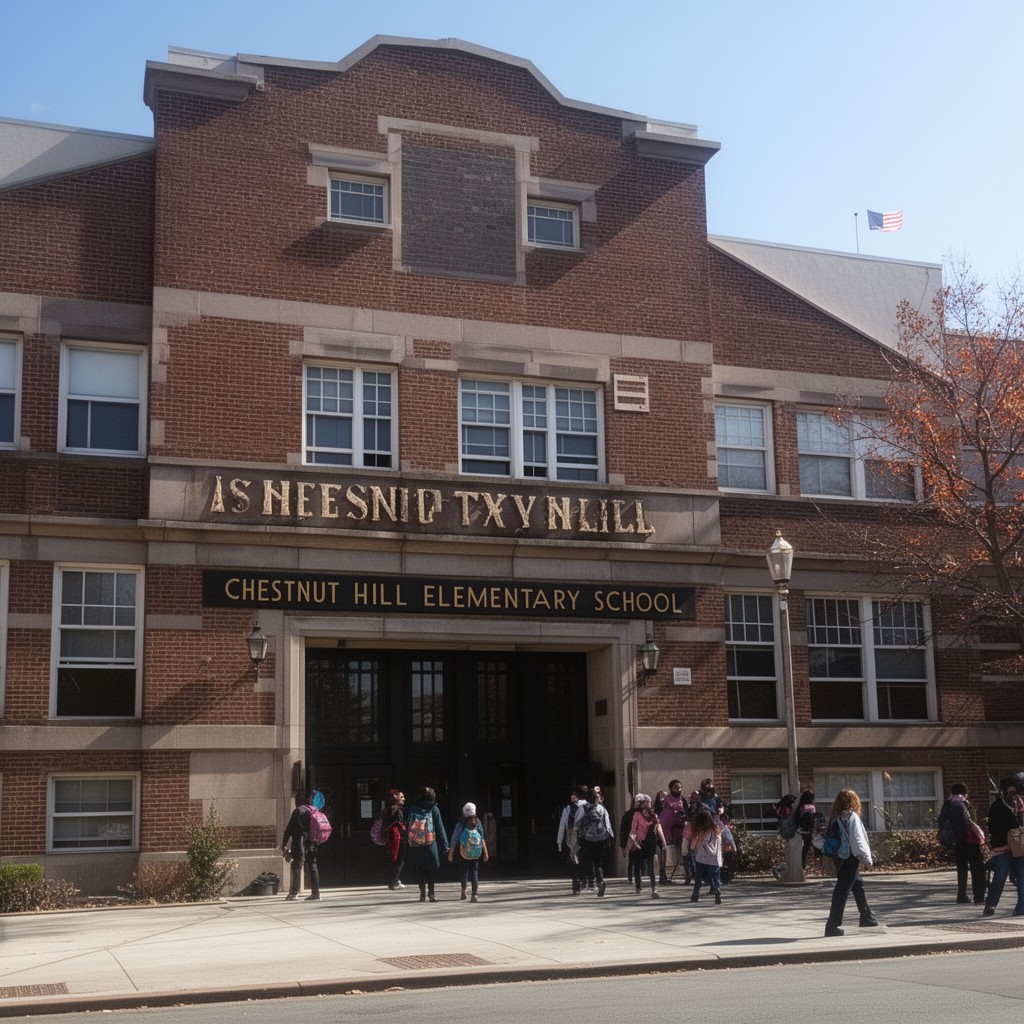 AI-generated illustration of Chestnut Hill Elementary School