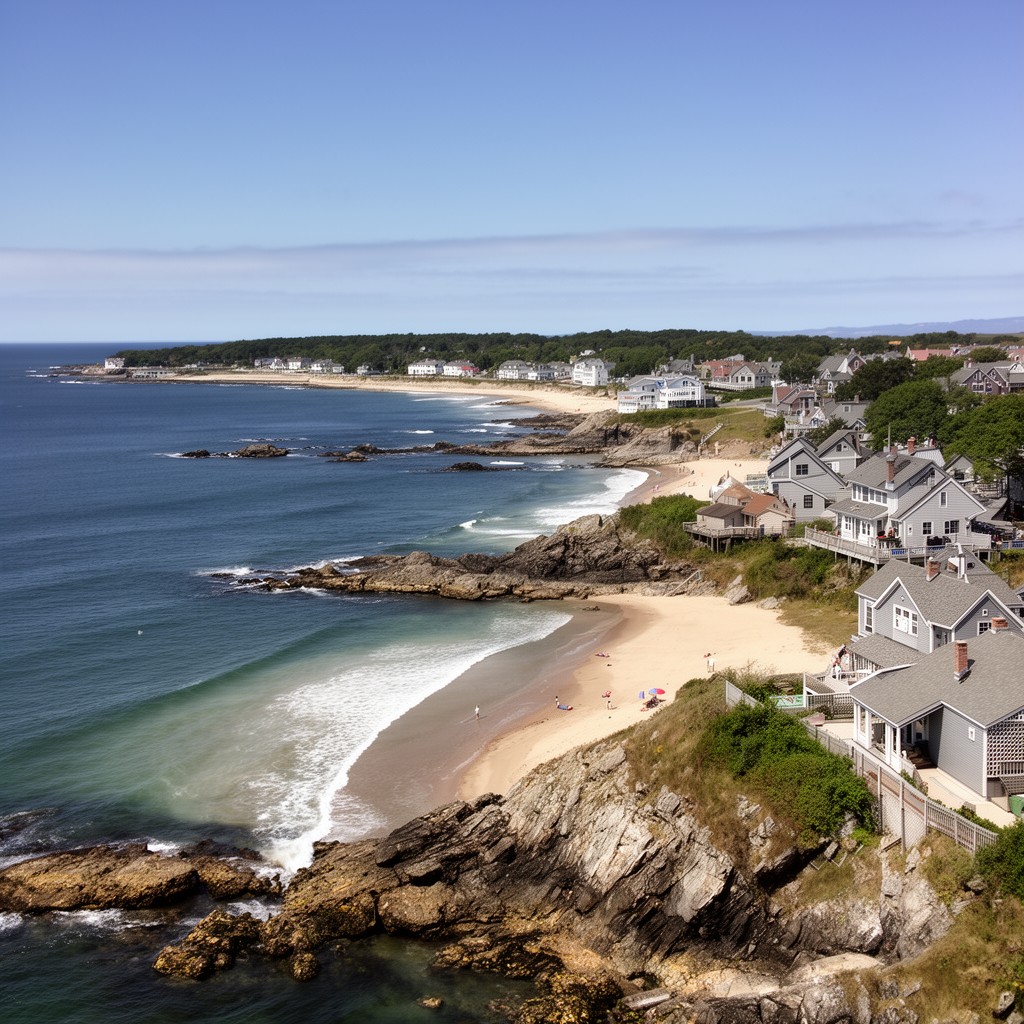 AI-generated illustration of Massachusetts coastline
