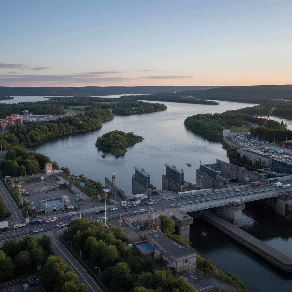AI-generated illustration of St. Marys River