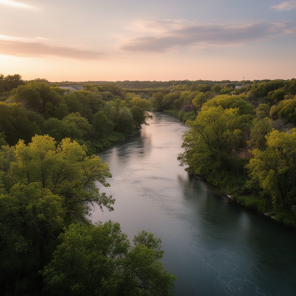 AI-generated illustration of Arkansas River