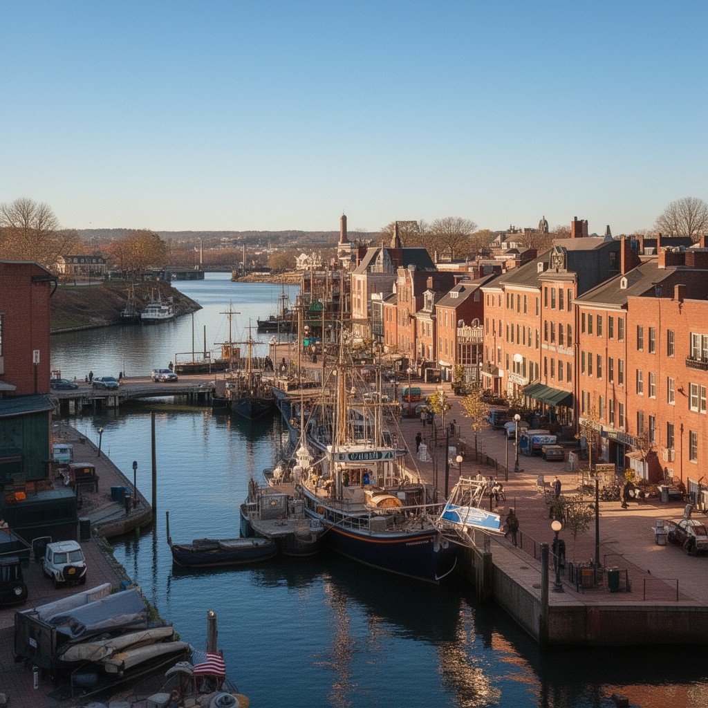AI-generated illustration of New London, Connecticut