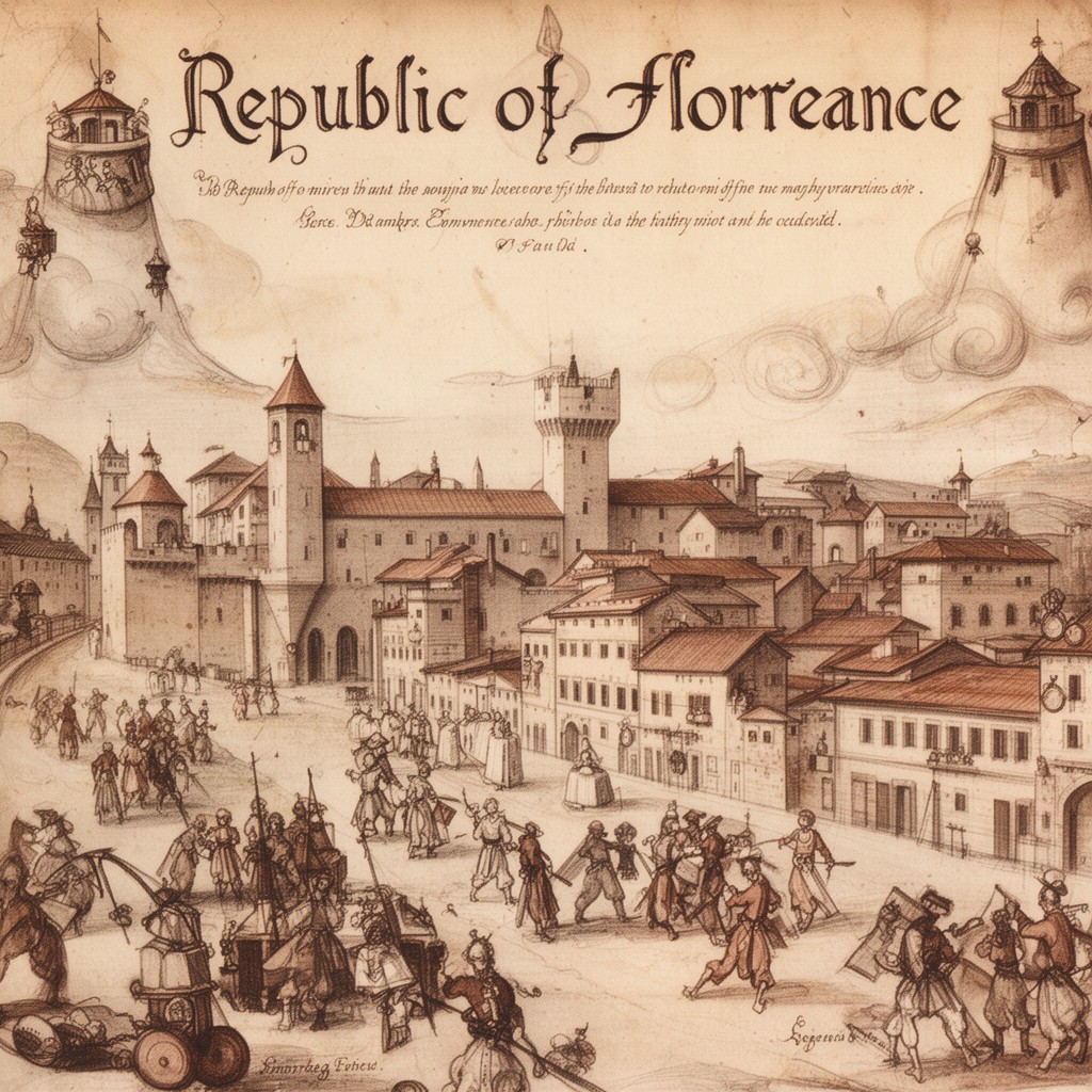 AI-generated illustration of Republic of Florence