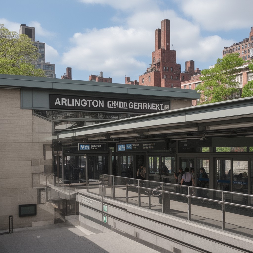 AI-generated illustration of Arlington station