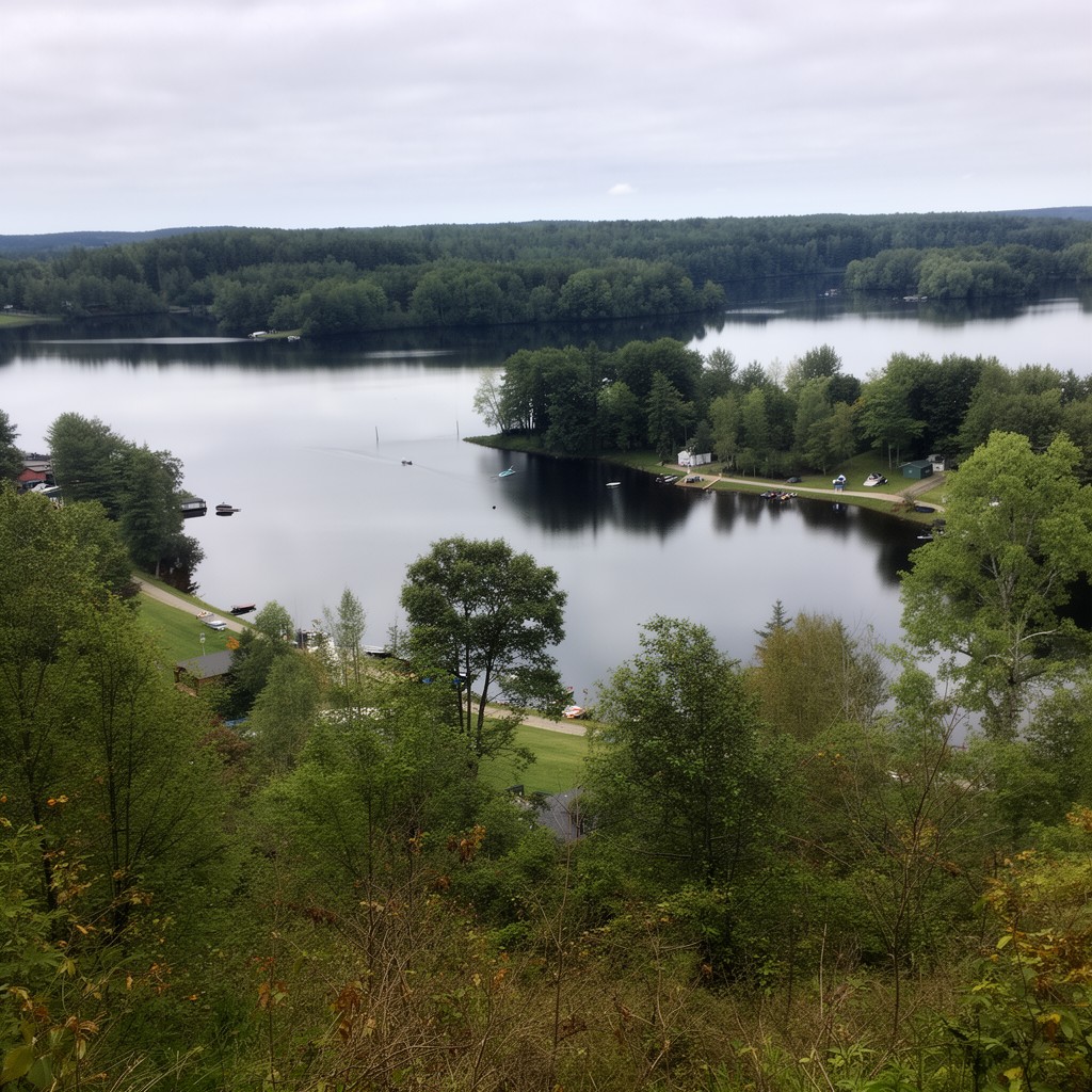 AI-generated illustration of Sebasticook Lake