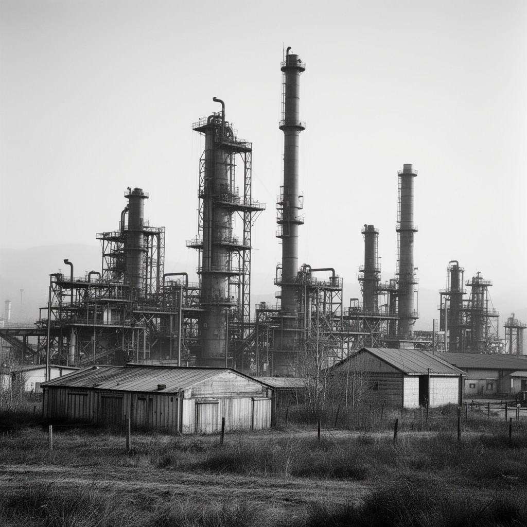 AI-generated illustration of Columbia Aquila refinery